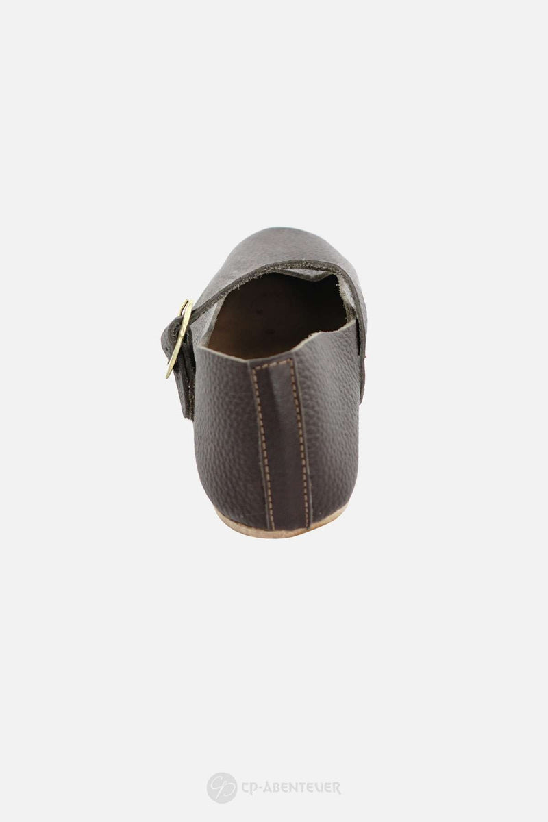 Skor Hedwig, medeltida, brun 