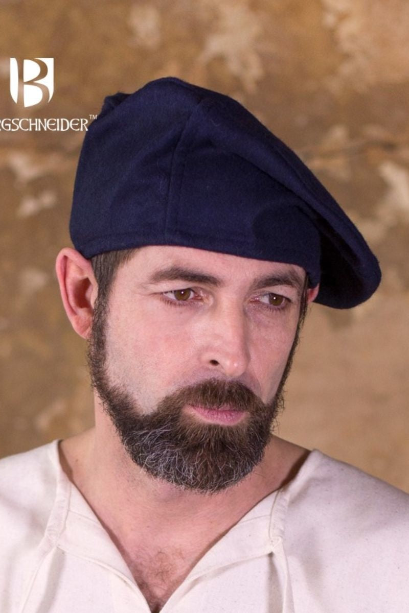 Baret Harald, blå, uldblanding 