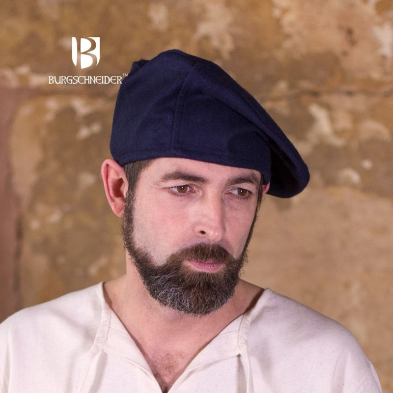 Beret Harald, blue, wool blend