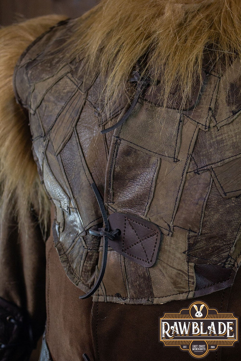 Falcon leren jerkin, bruin