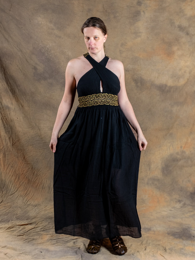 Godinnen Jurk Persephone, zwart