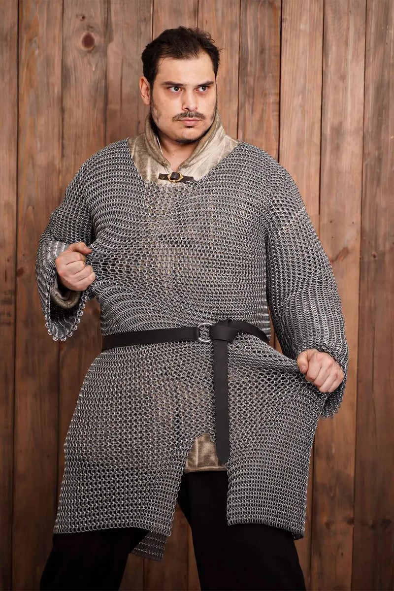 Hauberk met split, aluminium & rubber 10 mm