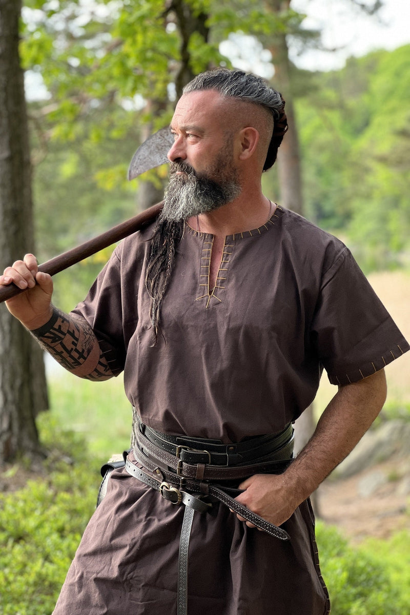 Korte Viking tuniek Theobald, bruin