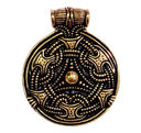 Escudo vikingo amuleto Stora Ryk, bronce 