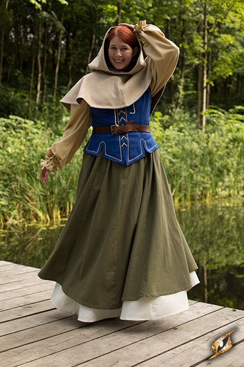 Średniowieczne chaperon Erhard, beżowy 