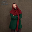 Late Medieval Liripipe Hood, Wool, Dark Red
