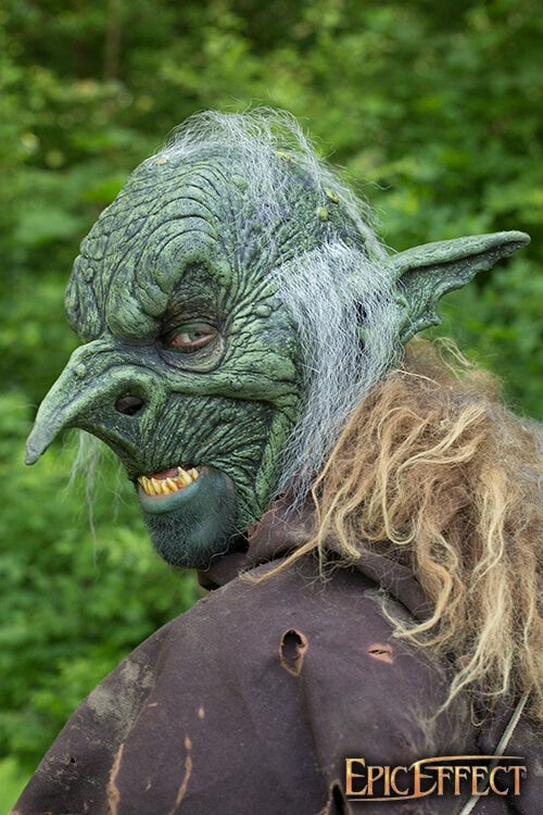 Masker Goblin lord met grijs haar