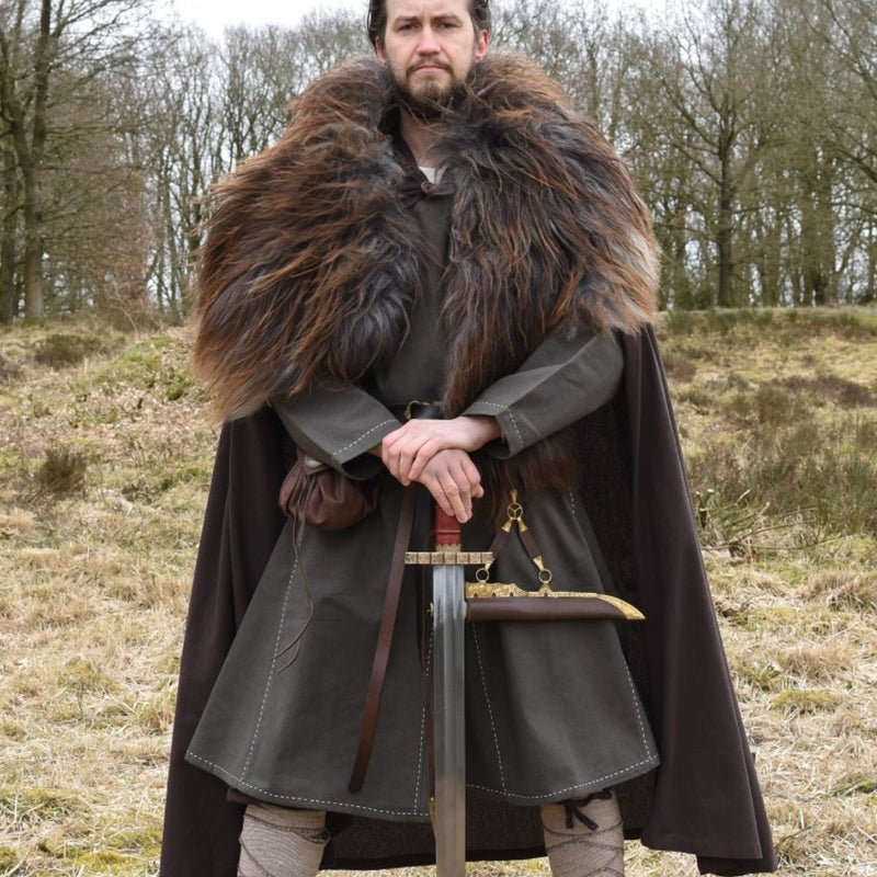 Tuniek Kragelund handgestikte afwerking, olijfgroen