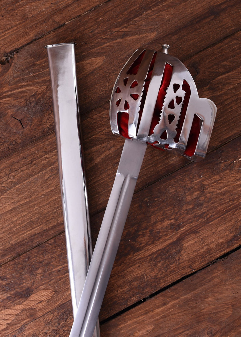 Korgfäste bredsvärd Culloden, Glasgow-korg, halvvass 