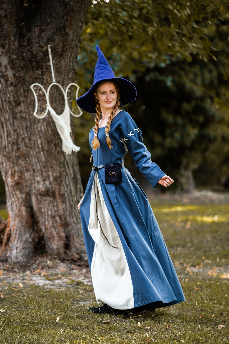 Heksenhoed, wolvilt, blauw