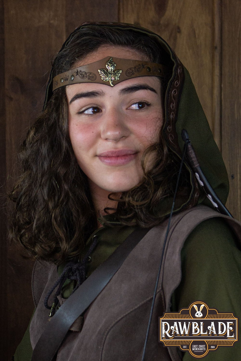 Lassel Headband, leather, brown