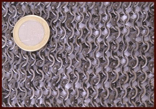 Hauberk, gemixt, platte rngen, ronde klinknagels, 6 mm