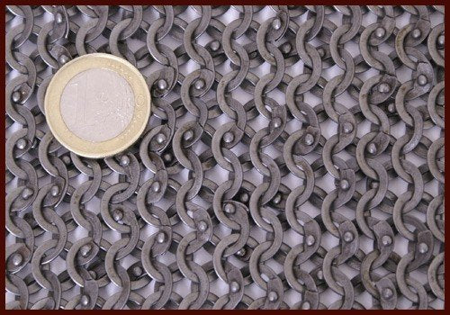 Haubergeon, platte ringen, wigvormige klinknagels 8 mm