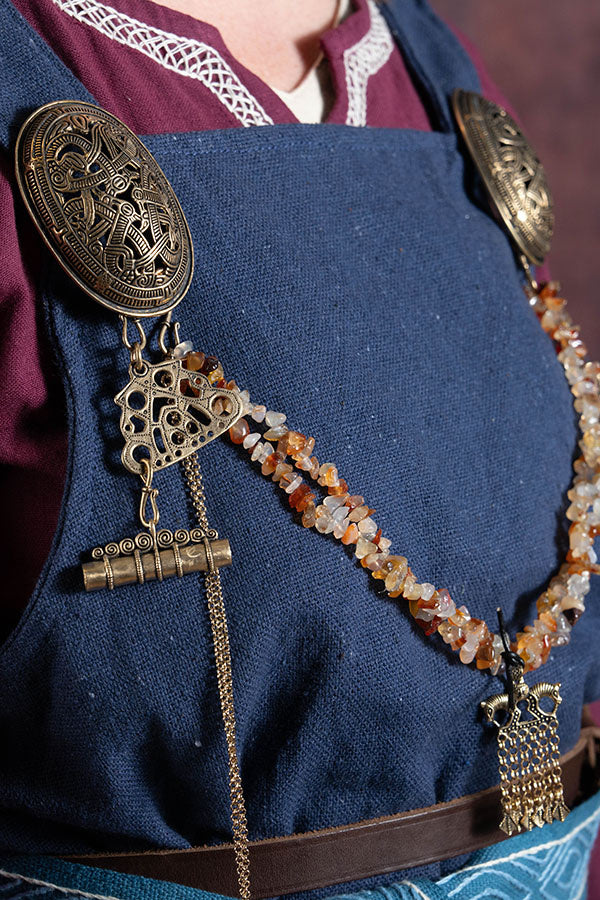 Viking schildpad broche Jellingestijl, brons, prijs per stuk