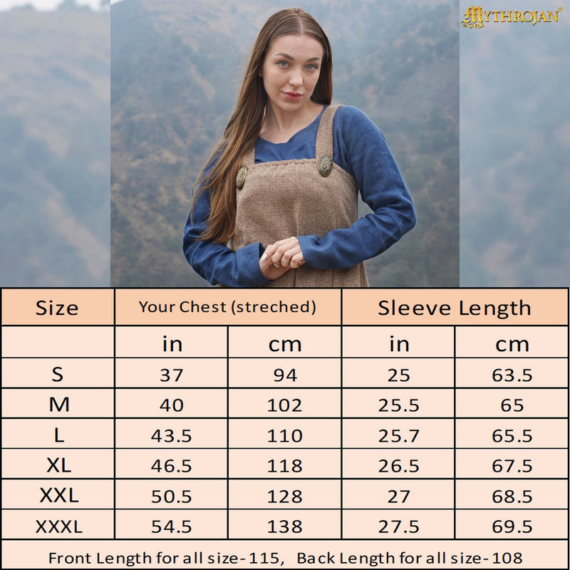 Viking hangeroc Freja, wol, diamant twill, zandkleur-naturel