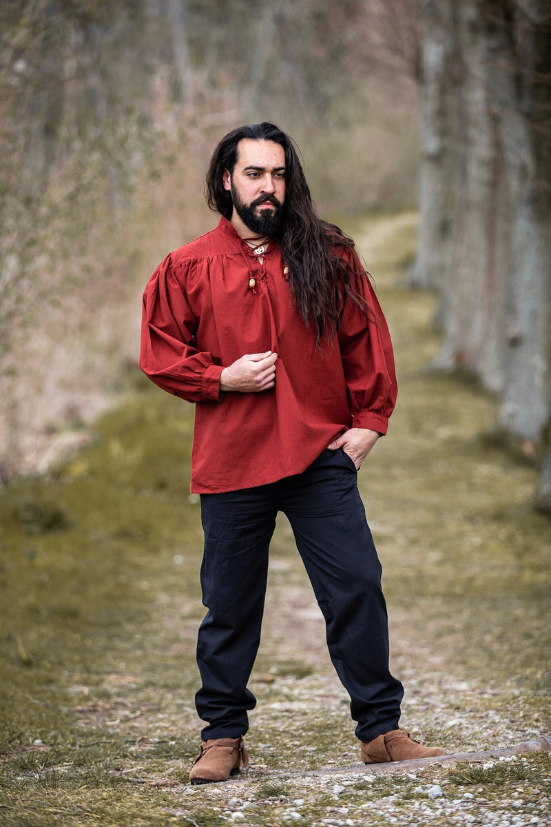 Średniowieczna koszula, czerwona