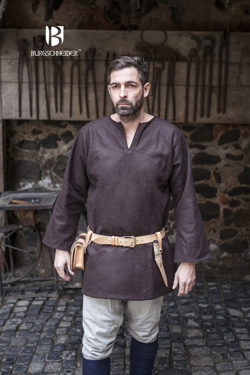 Tuniek Lodin, bruin, wolmix