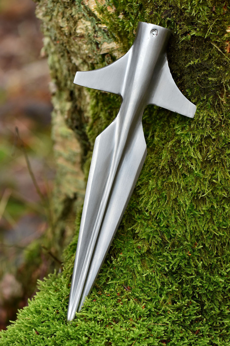 Aile pointe de lance du début du Moyen Âge, env. 28,5 cm, semi-affûtée 