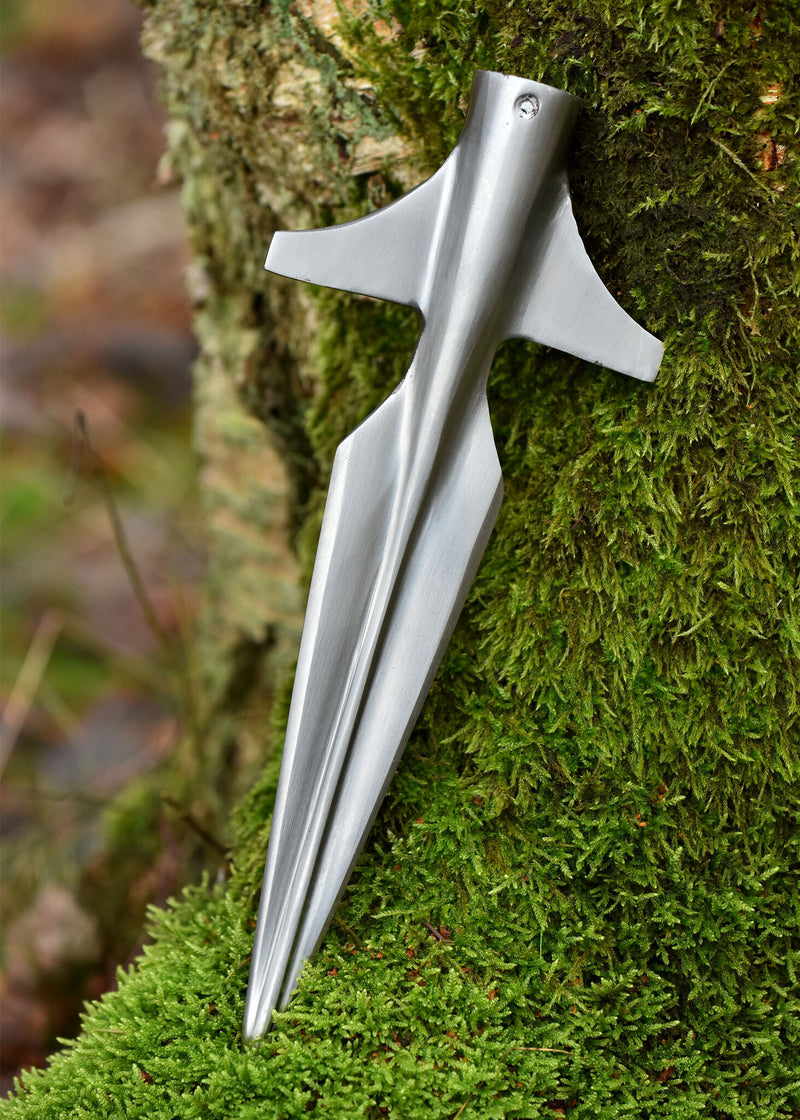 Aile pointe de lance du début du Moyen Âge, env. 28,5 cm, semi-affûtée 