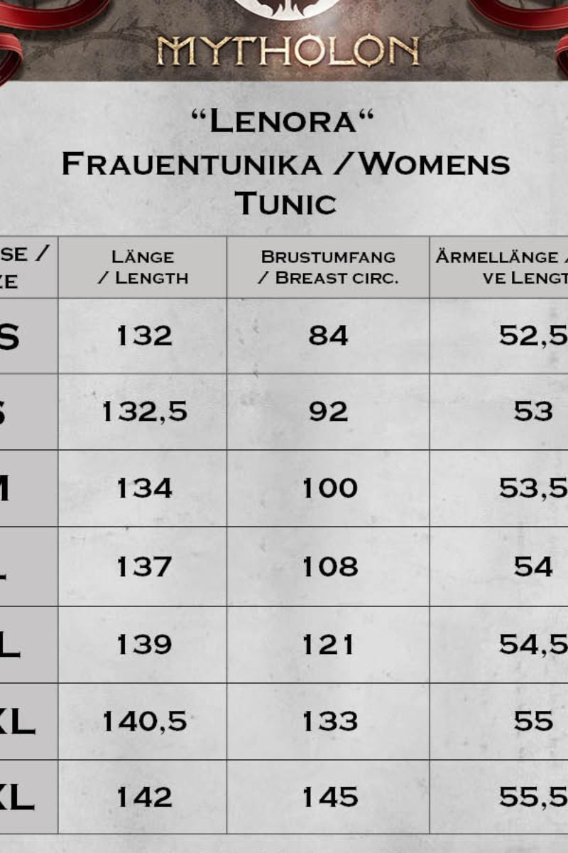 Middeleeuwse jurk Lenora, rood