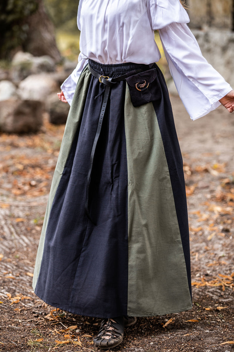 Falda Inge, negro–Verde 