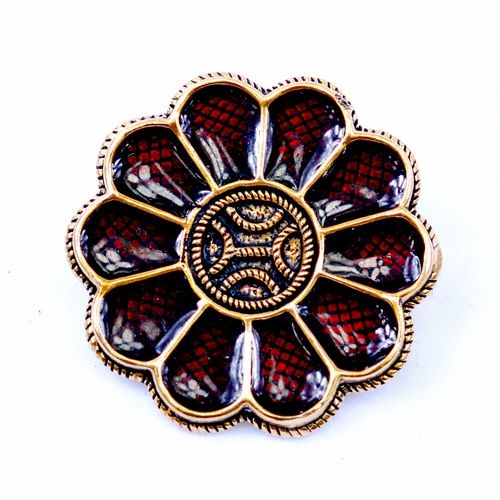 Alamanic rosete fibula, bronze