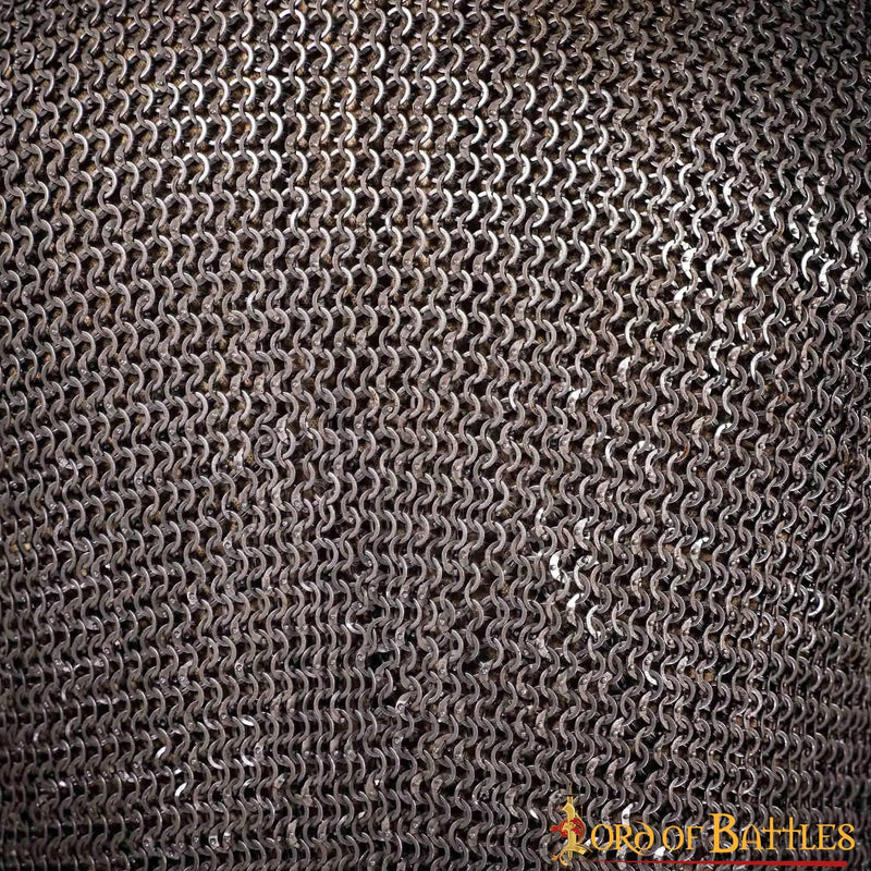 Maliën haubergeon, gemixte platte ringen, ronde klinknagels, 9mm