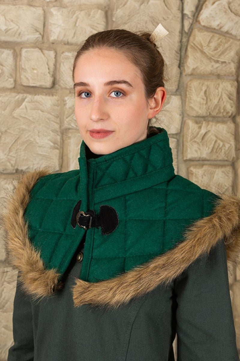 Gambeson collar nimue wool green
