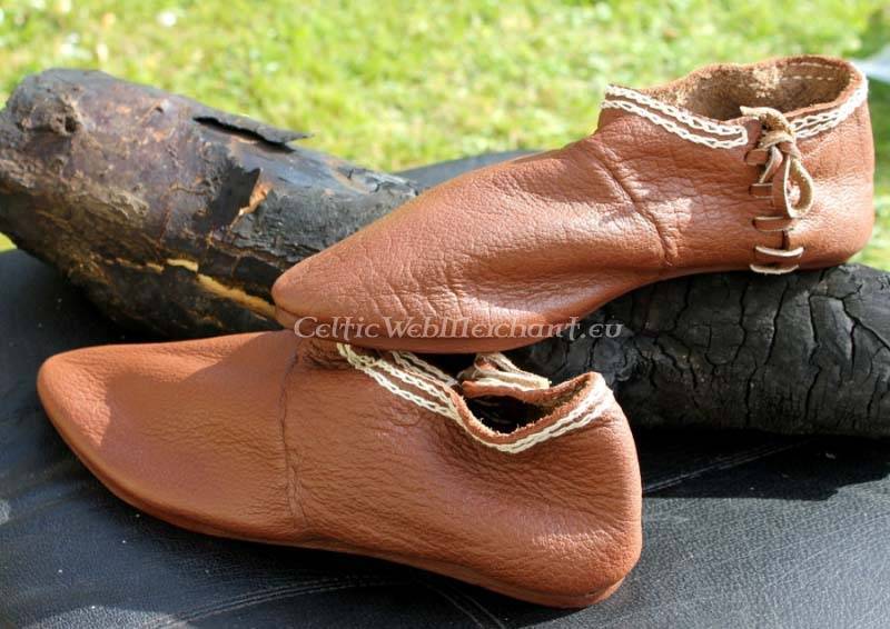Normanda zapatos, 1150-1350, marrón 