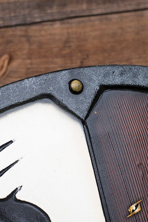 LARP Viking dragon shield white