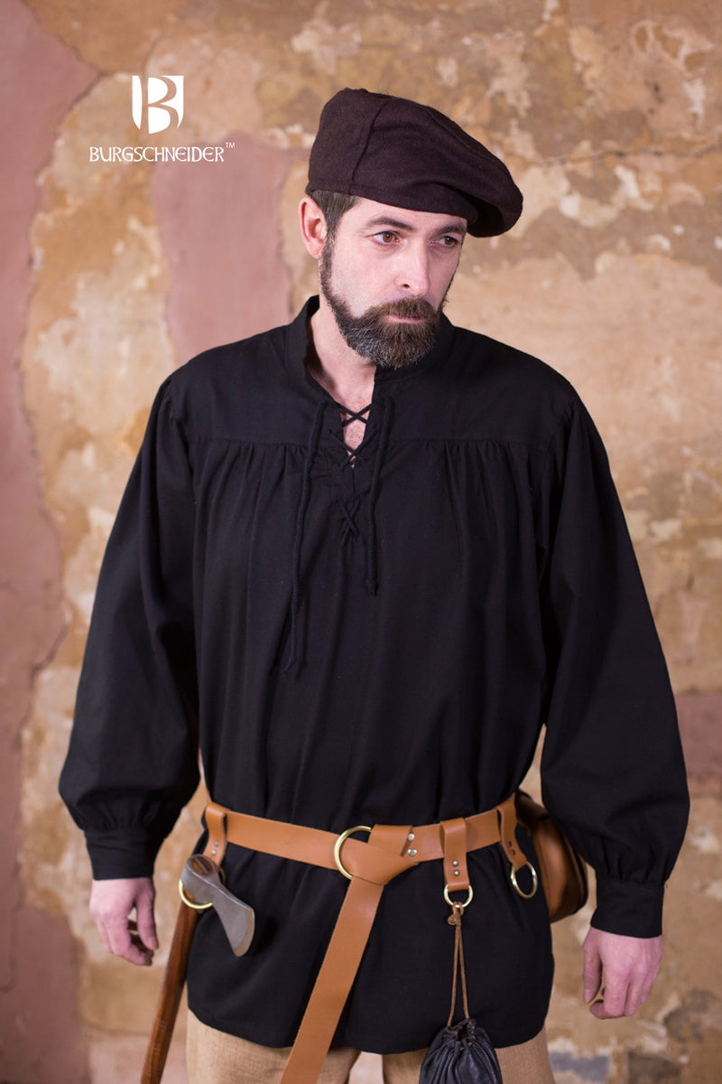 Chemise de la Renaissance Störtebecker, noir 