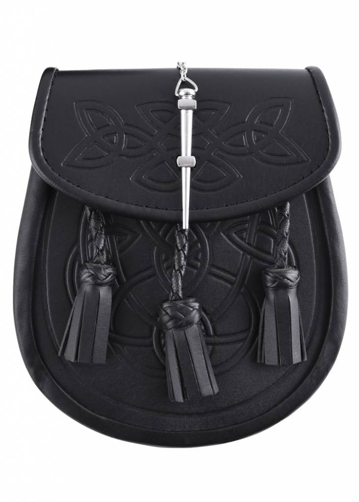 Sporran met Keltisch motief, zwart