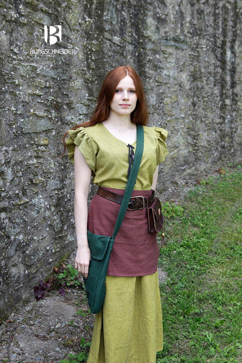 Średniowieczny torba Ehwaz, zielony 