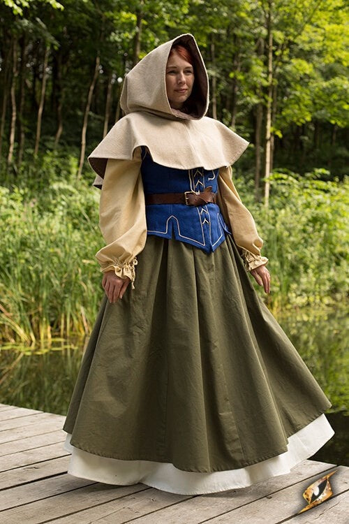 Średniowieczne chaperon Erhard, beżowy 