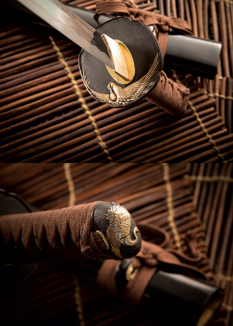 Mizutori (trane) wakizashi, skarp 