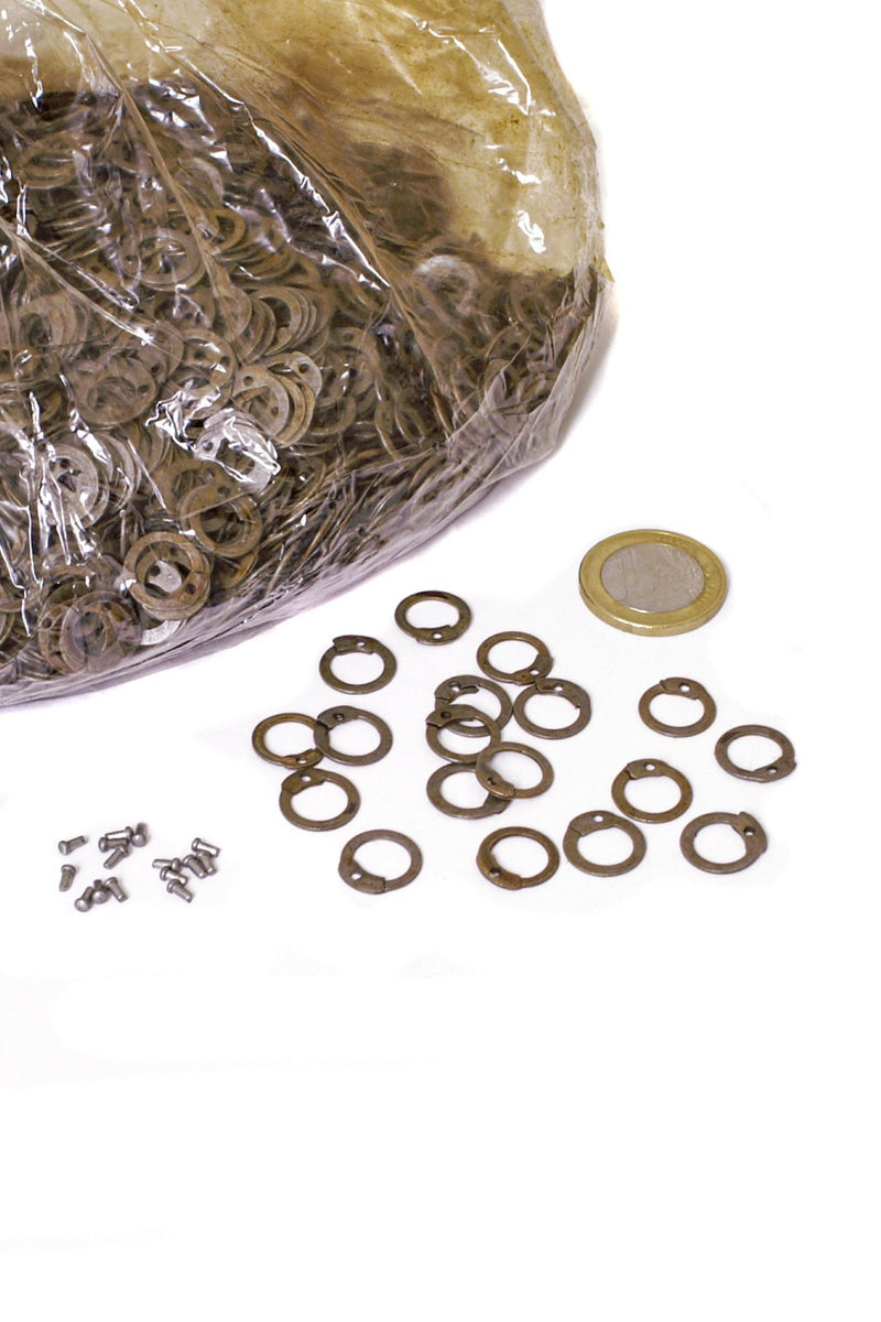 1 kg platte maliënringen met ronde klinknagels, 8 mm