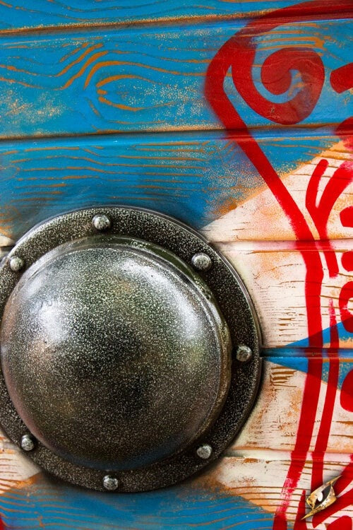 LARP Viking round shield Odin's raven