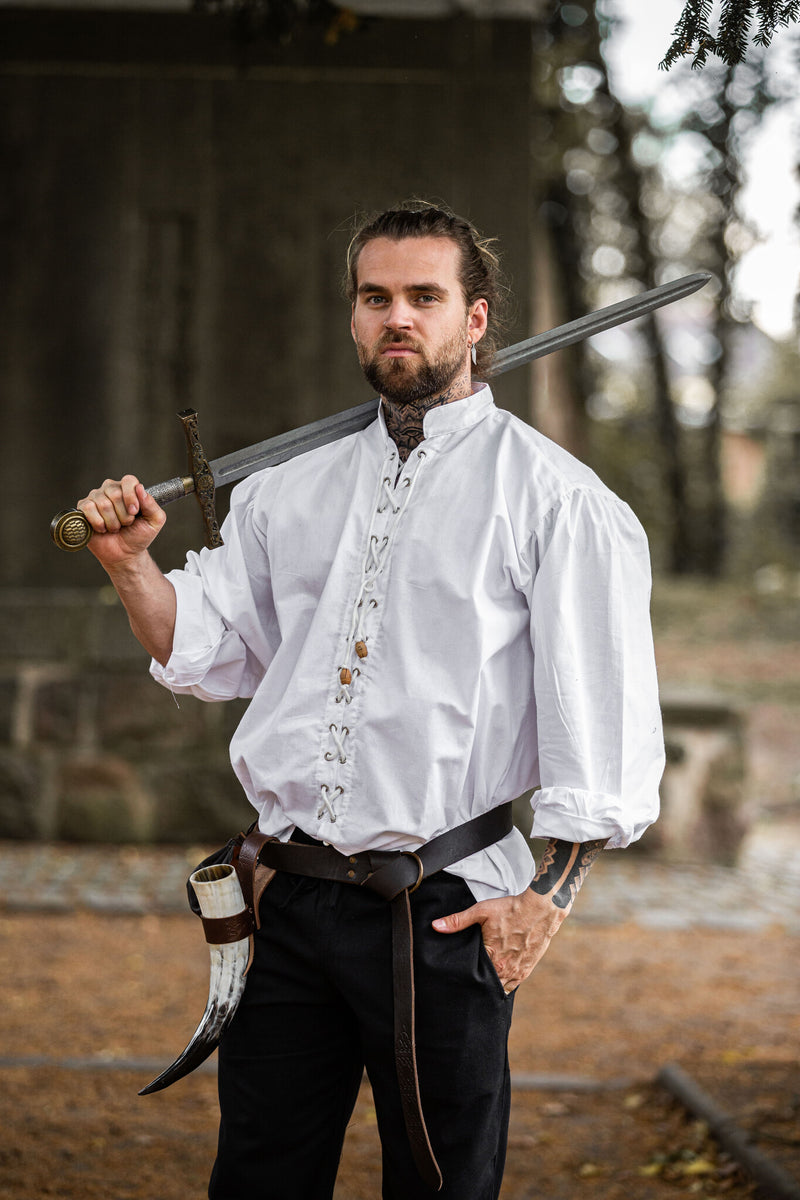 Średniowieczna koszula Dagwin, biała