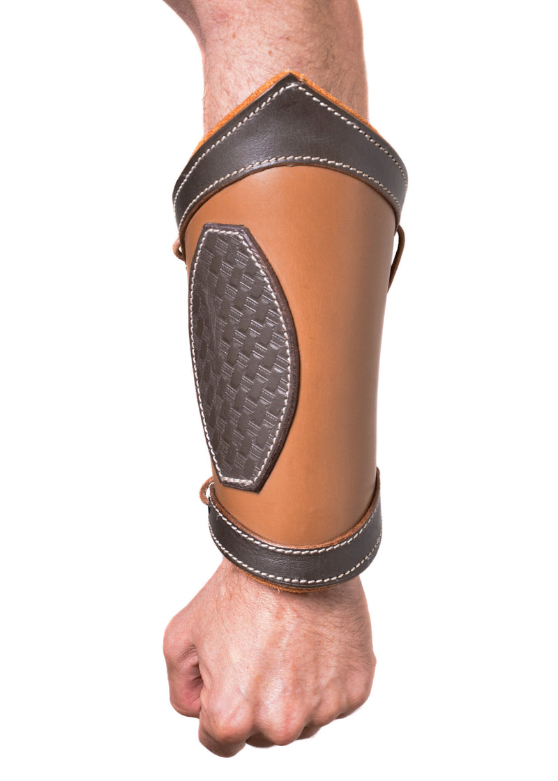 Morrigan Keltische leren bracers, onderarmbeschermers