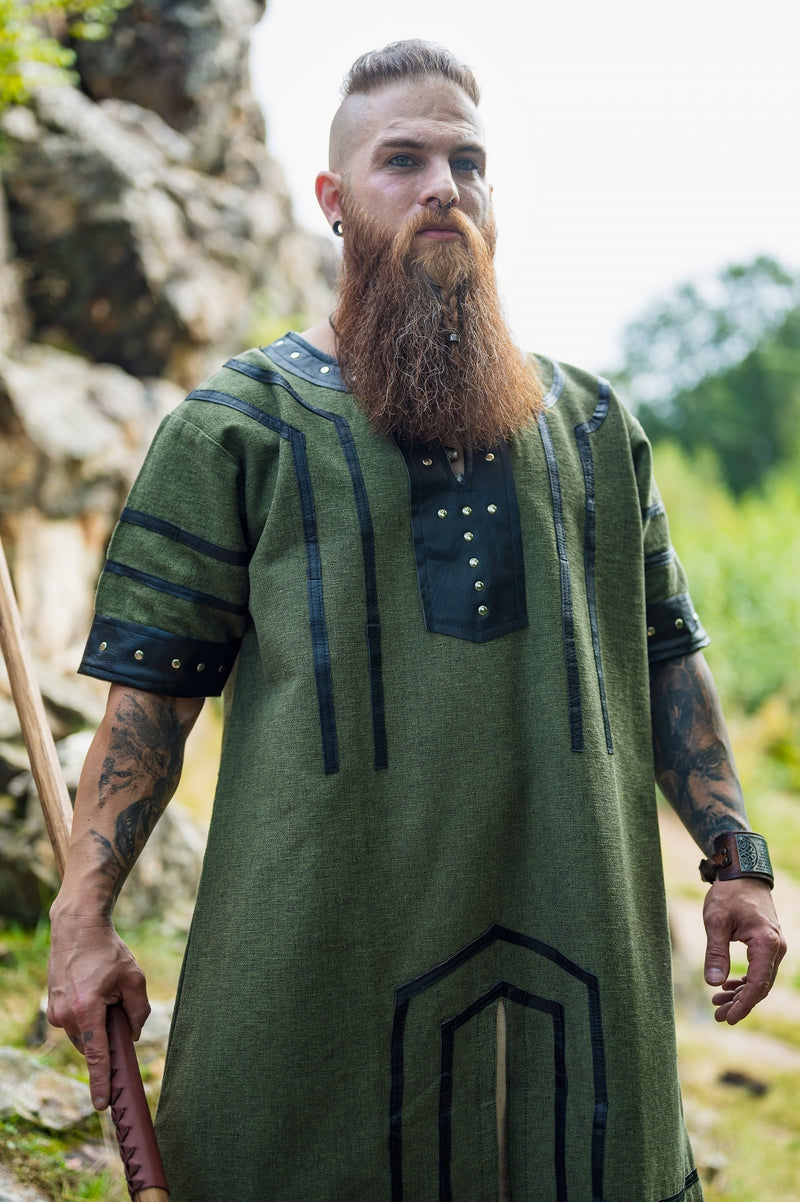 Viking tunique Rollo, vert 