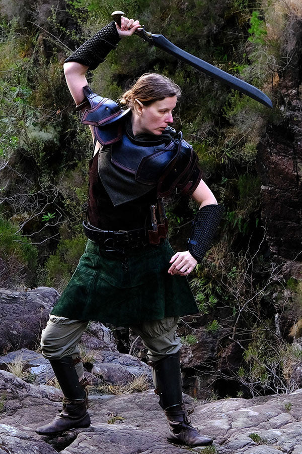 Connor maliën bracers, onderarmbeschermers, gebronsd, 8 mm