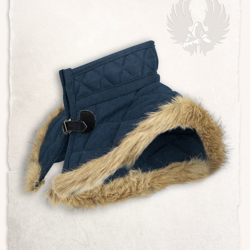 Gambeson kołnierz wełniany niebieski
