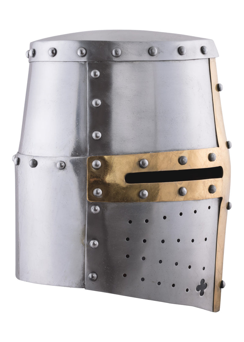 Tempeliershelm met messingen kruis, 1.6 mm