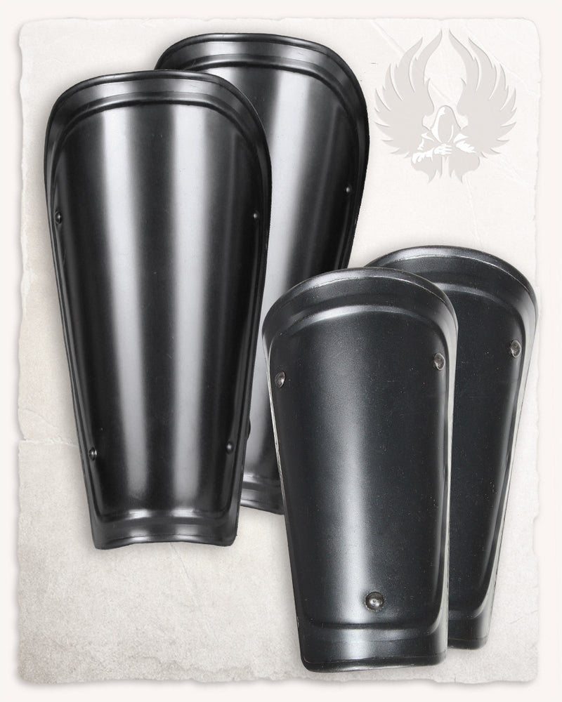 Bracers en scheenplaten Adam gebronsd, 1.2 mm