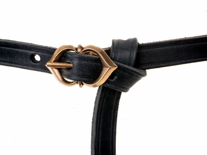 15e eeuwse riem Warwick, zwart, 151 cm