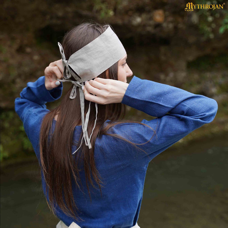 Repliche storiche foulard base, lino, naturale 