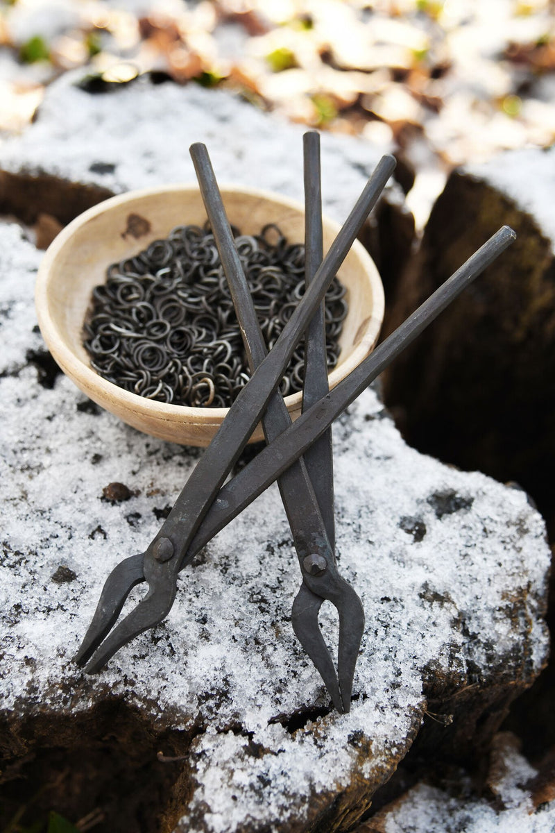 Set van 2 maliëntangen voor ongeklonken ringen