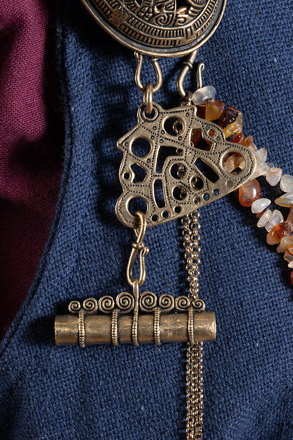 Jewelry hook, 2x1 cm, bronze