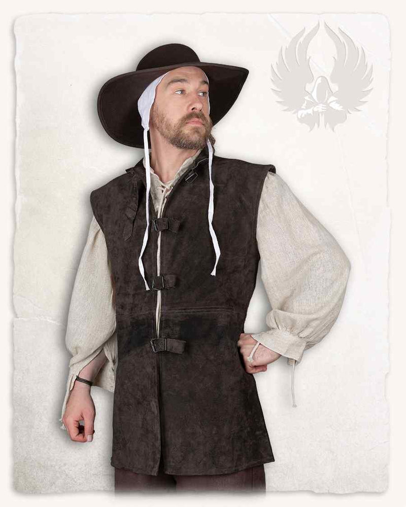 Leren vest Orthello, 16e-17e eeuws, bruin