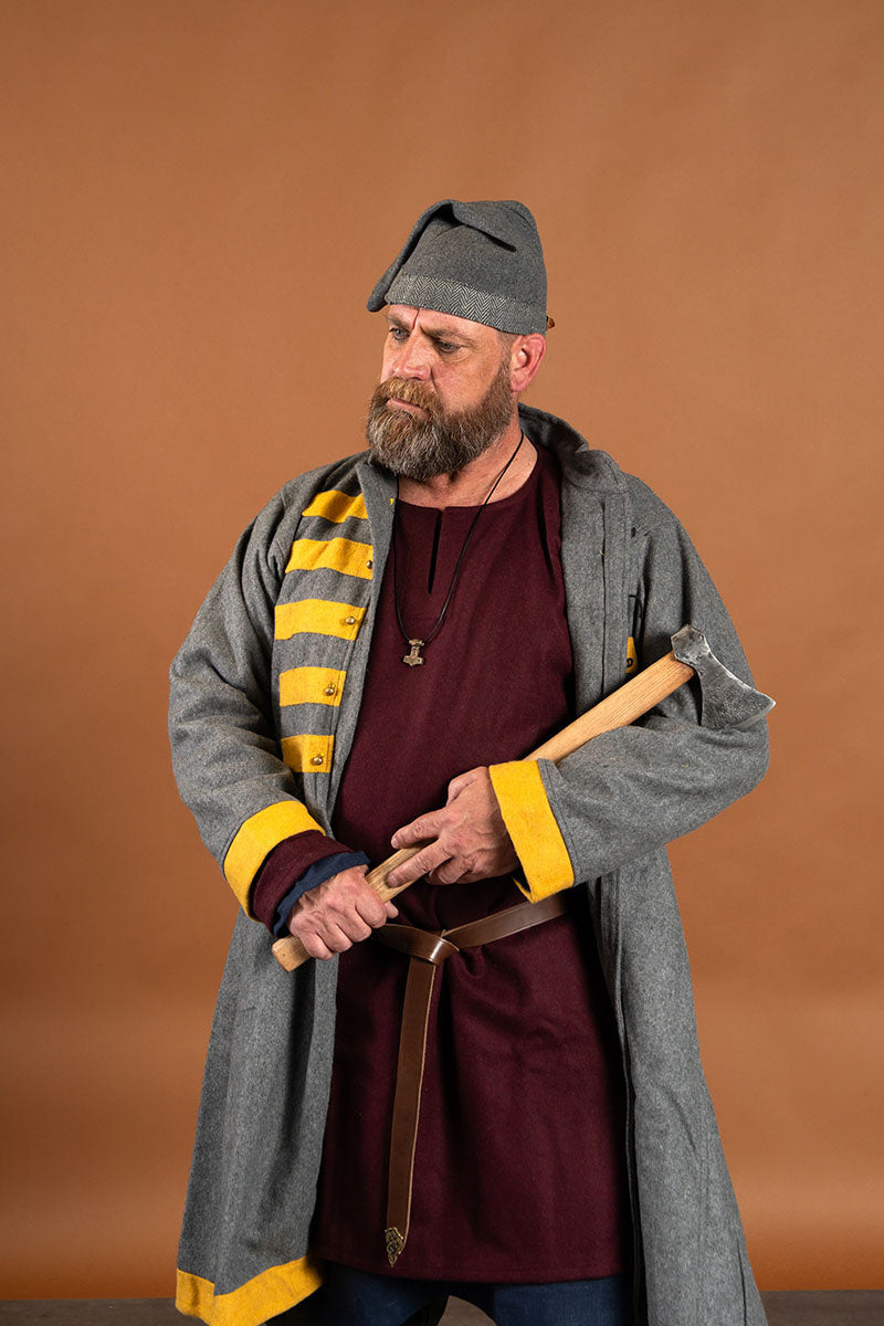 Rusvik Viking jas Bartosz, geel/grijs, wolmix